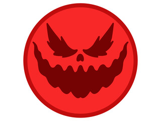 Sticker - Halloween Day Spooky Face Illustration