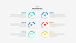 © artnazu - Business  infographics design for Six Step, option, parts or process. Infographic 6 element design template for presentation.  process diagram, step banner, flow chart, 6 option template.