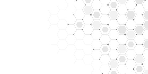 Wall Mural - graphic design element with abstract geometric background of simple hexagon pattern