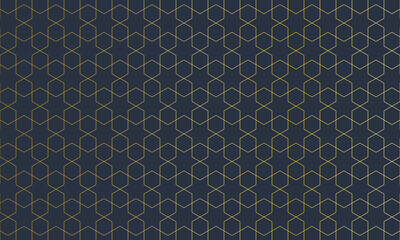 Wall Mural - Abstract seamless pattern with a geometric background of polygonal golden lines. Stylish texture