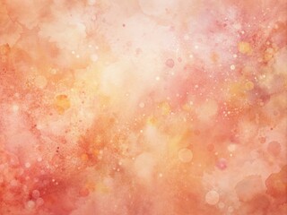 Wall Mural - soft focus pastel peach and light red watercolor hues blend on a distressed vintage grunge backgroun
