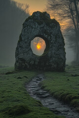 Poster - A mystical stone circle at the heart of the vale, known as the Sentinel, imbued with protective magic,