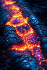 Aufkleber - A mystical forest where the embers released by a dying fire transform into fireflies, each carrying the essence of the night......