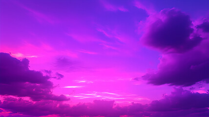 Wall Mural - Violet neon glow sky background