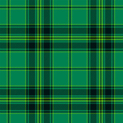 Wall Mural - Classic tartan, plaid seamless pattern with green and turquoise