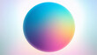 © Arthur - Vibrant Gradient Sphere on White Background. Abstract Pastel Hues of Pink, Blue, and Purple. Soft, Ethereal Glow Minimalistic Design for Modern Art and Tech Themed Projects
