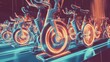 © gacor - Abstract Fitness Studio - Neon Bikes