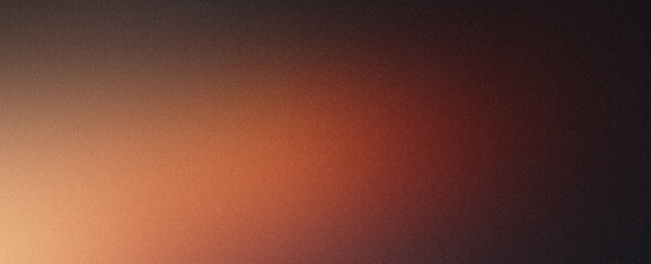 Wall Mural - Warm Orange Gradient with Subtle Grain Texture. Abstract Orange and Brown Gradient with Grain