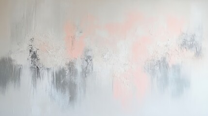 Wall Mural - Abstract pastel and gray textured painting on