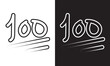 © Franco - 100 logo on  white and black background