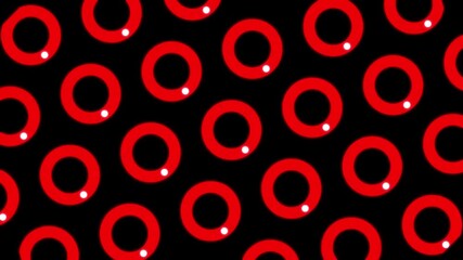 Wall Mural - Abstract red and white circle pattern minimalist background