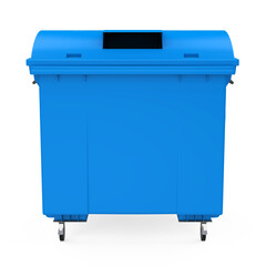 Wall Mural - Blue Garbage Bin Isolated