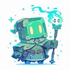 Charming Elemental Golem with Cute Features