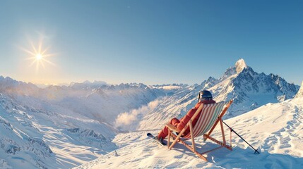 Wall Mural - Relaxing in the Mountains with Breathtaking View