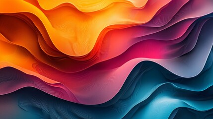 Wall Mural - Abstract Wavy Pattern with Vivid Colors.