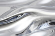 © JEROSenneGs - Close-up shot of liquid silver texture, capturing the smooth and reflective surface.