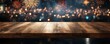 © Fay Melronna  - Wooden counter mockup with a New Year celebration background featuring fireworks lighting up the night sky, editorial photography, empty copy space on the right