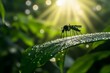 © Asmaa_Asmadi - a close-up of an Aedes mosquito resting on leaf