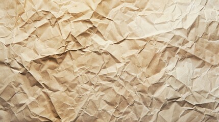 Canvas Print - Neutral-colored wrinkled damp handmade paper with empty surface for text backdrop.