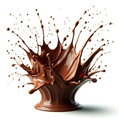 Poster - chocolate splash isolated on white background