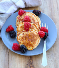 Sticker - Homemade sugar free pancakes with berries