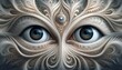 © FCEalin  - Fractal Eyes conceptual illustration of Eyes embedded within fractal patterns, offering a mesmerizing, hypnotic effect