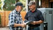 © Nany - HVAC contractor discussing project details with client
