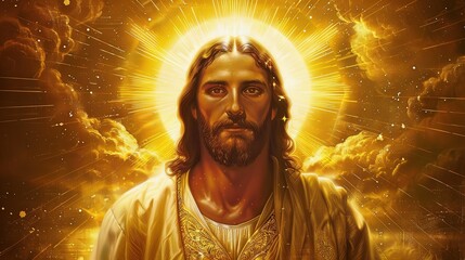 Divine Radiance: A Portrait of Jesus Christ