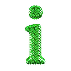 Sticker - Green ribbed symbol. letter i