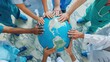 © Nany - Healthcare workers from different countries forming a global health connection