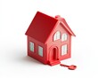 © DZMITRY - A house model and a key are displayed on a transparent background