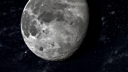 Wall Mural - a close up of the moon with a dark background. the moon is the main focus of the image