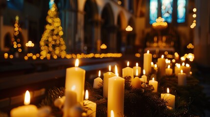 Canvas Print - Candlelight in a Church