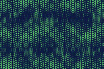 Fototapete - Abstract background with red triangle dots. Triangle halftone geometric background. Halftone triangular retro 80s pattern. Minimal style retro dynamic wallpaper.