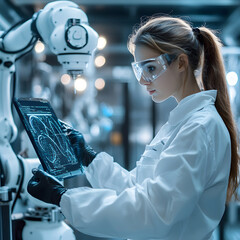 Wall Mural - artificial intelligence(ai) is revolutionizing industries by enhancing efficiency,accuracy,innovatio