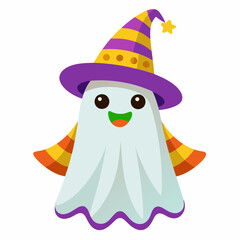 Canvas Print - ghost or-cloth ghost dress up for Hal vector