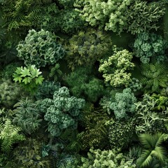 Canvas Print - Lush Green Foliage Texture.