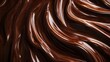 © ChiffonCake - A smooth chocolate swirl design with liquid drops on a rich brown background, featuring a wavy metallic pattern