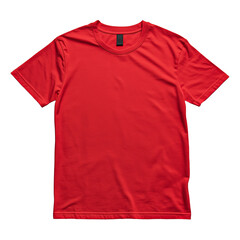 red t-shirt  mockup isolated on transparent or white background
