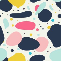 Wall Mural - abstract seamless pattern with colorful shapes.