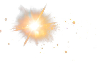 Wall Mural - Lens flare effects for overlay designs. Abstract sun burst, digital flare, light lens decoration flash. Blank background