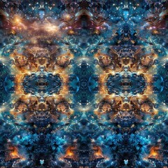 Canvas Print - Abstract Cosmic Nebula Pattern.