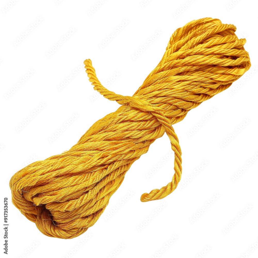 Bright yellow rope, ideal for crafting, gardening, and various DIY ...