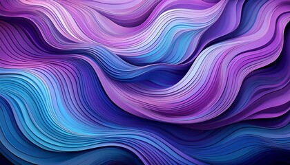 Wall Mural - A background featuring purple and blue hues with wavy lines creating a dynamic and visually striking pattern