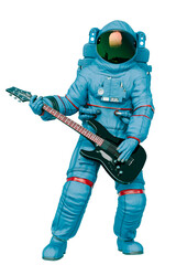 Wall Mural - astronaut playing guitar full body