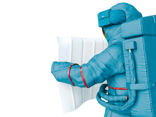 Wall Mural - astronaut reading a map