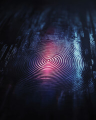 Wall Mural - Fingerprint unlock concept