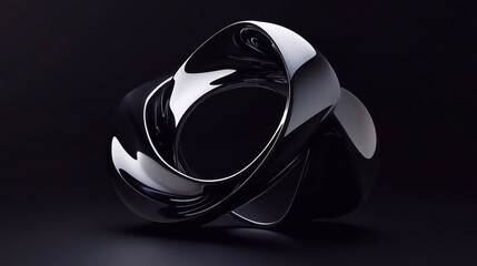 futuristic shape on black background