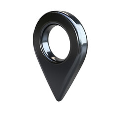 Sticker - Simplified 3d icon of location pin clip art