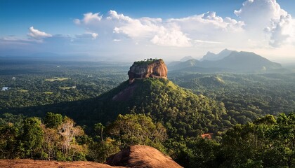 Wall Mural - beautiful landscape from above lion s rock sigiriya sri lanka